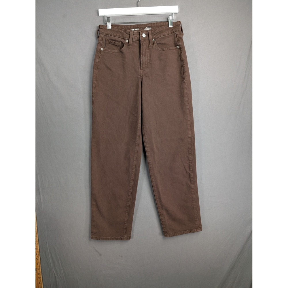 Old Navy OG Loose High-Rise Brown Jeans Size 4 Secret-Smooth Pockets 8614